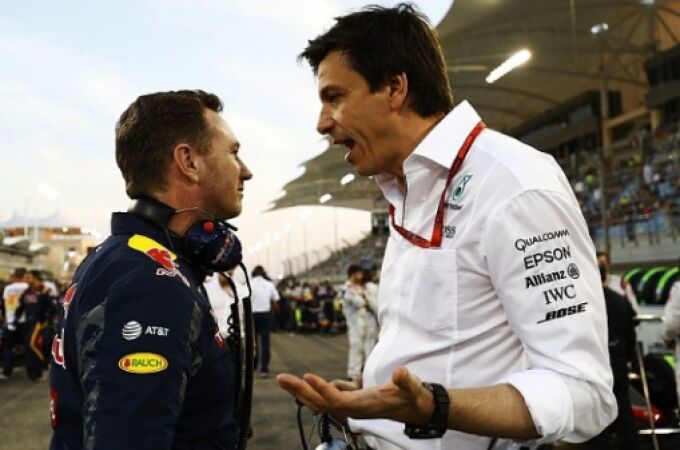 Toto Wolf y Christian Horner