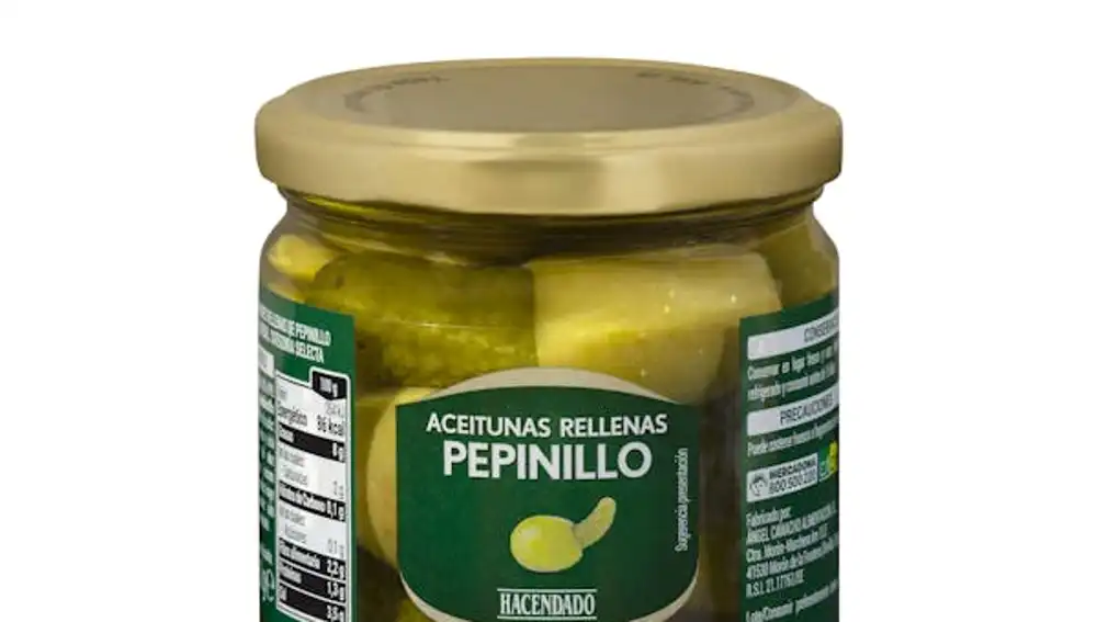 Aceitunas rellenas de pepinillo