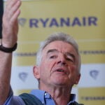 Ryanair group CEO Michael O'Leary speaks at press conference in Brussels
