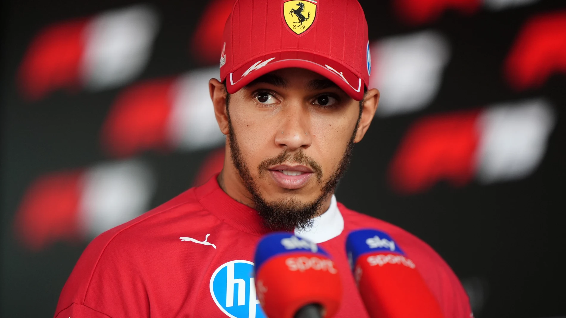 FILED - 02 August 2025, Hungary, Budapest: British Formula One driver Lewis Hamilton of Scuderia Ferrari speaks during the Hungarian Grand Prix Formula One at the Hungaroring. Photo: Bradley Collyer/PA Wire/dpa 02/08/2025 ONLY FOR USE IN SPAIN