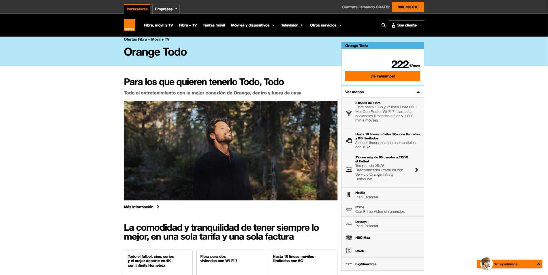 Incluye todo lo que puede ofrecer una operadora