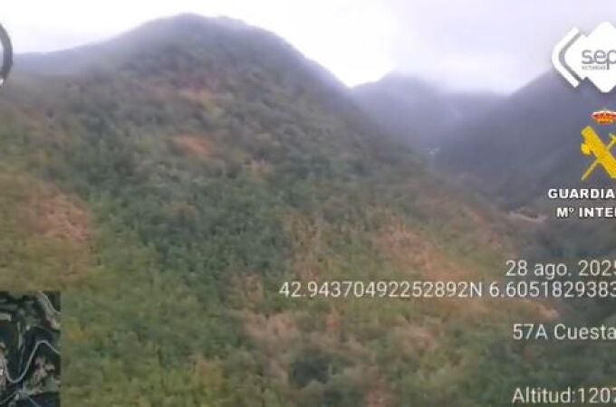 Reconocimiento del Incendio de Degaña esta mañana