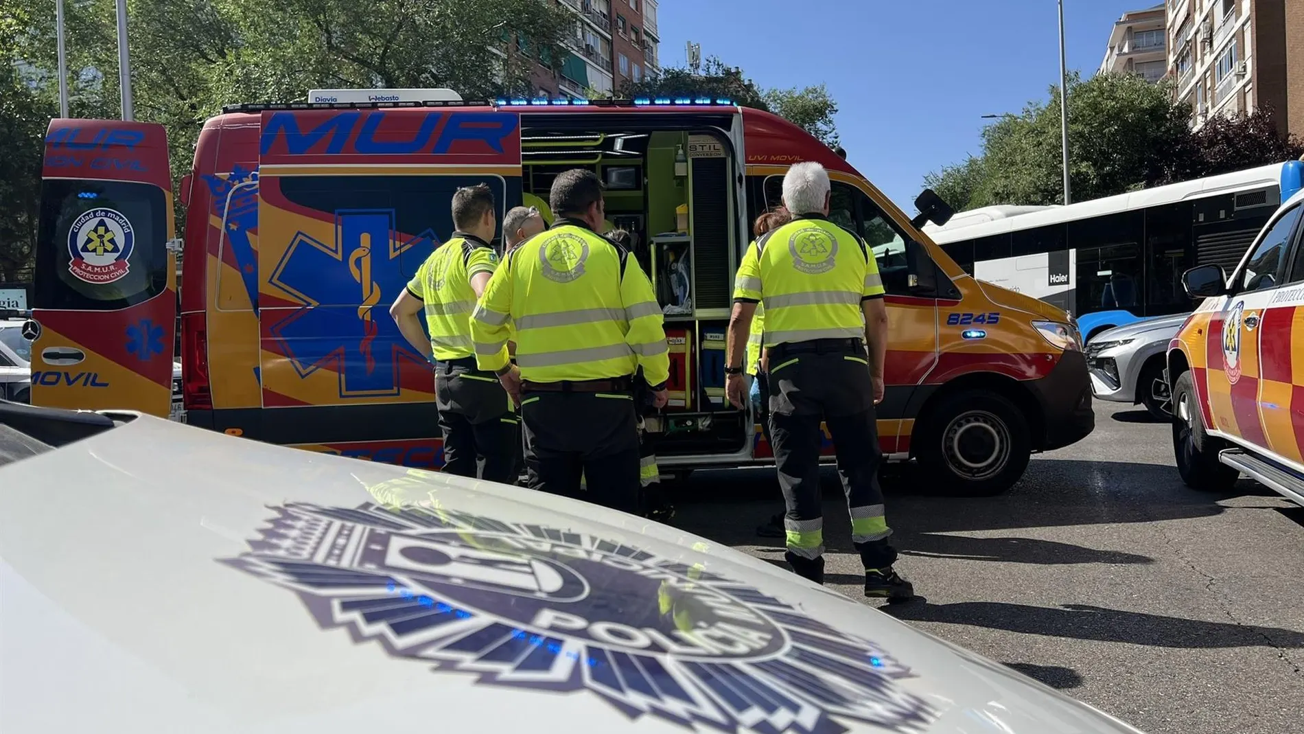 MADRID.-Sucesos.- Dos heridos, uno de gravedad, tras chocar sus vehículos en Chamartín
