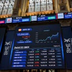 Bolsa de Madrid a medio día 