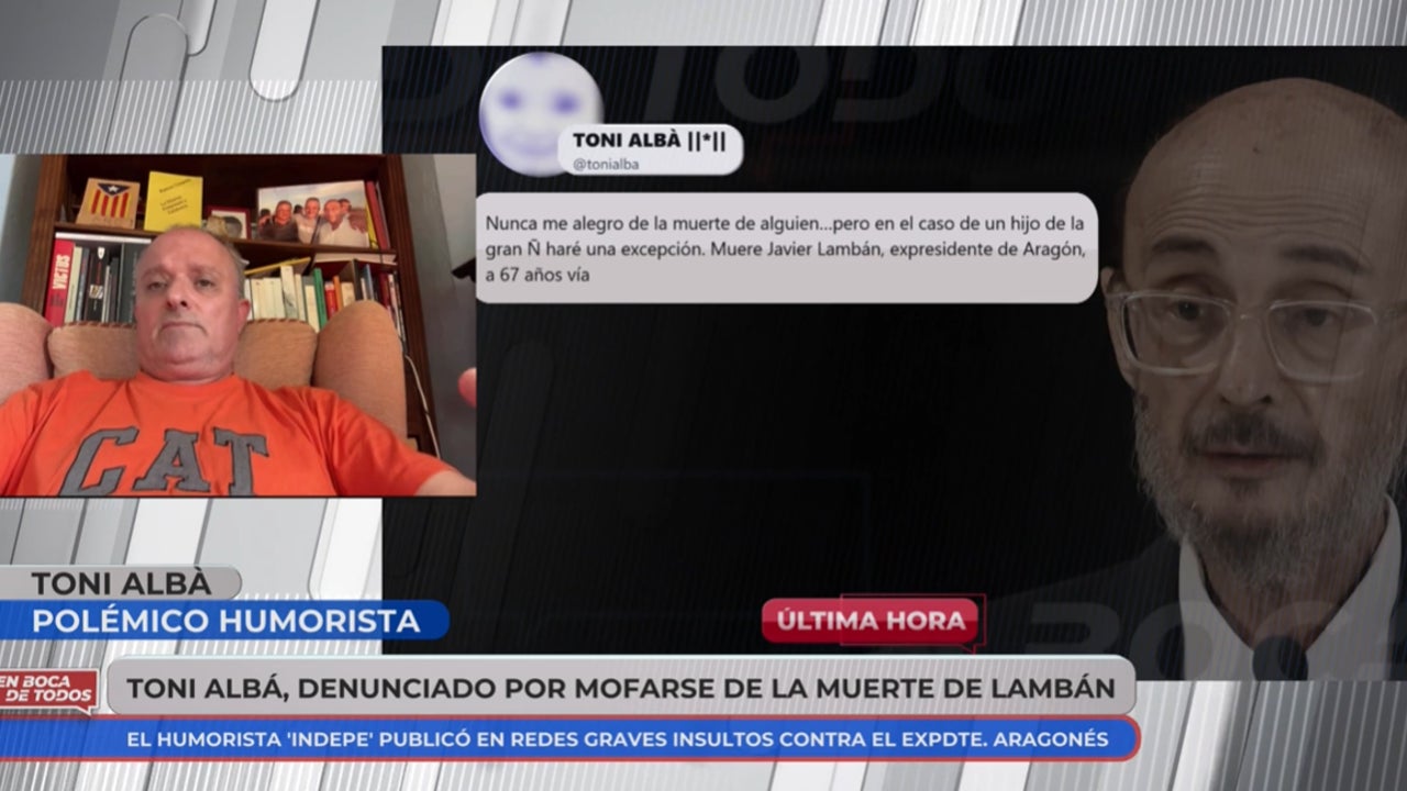 Toni Albà arremete de nuevo: "Por Lambán no es odio lo que siento: es asco”, por su "catalanofobia"