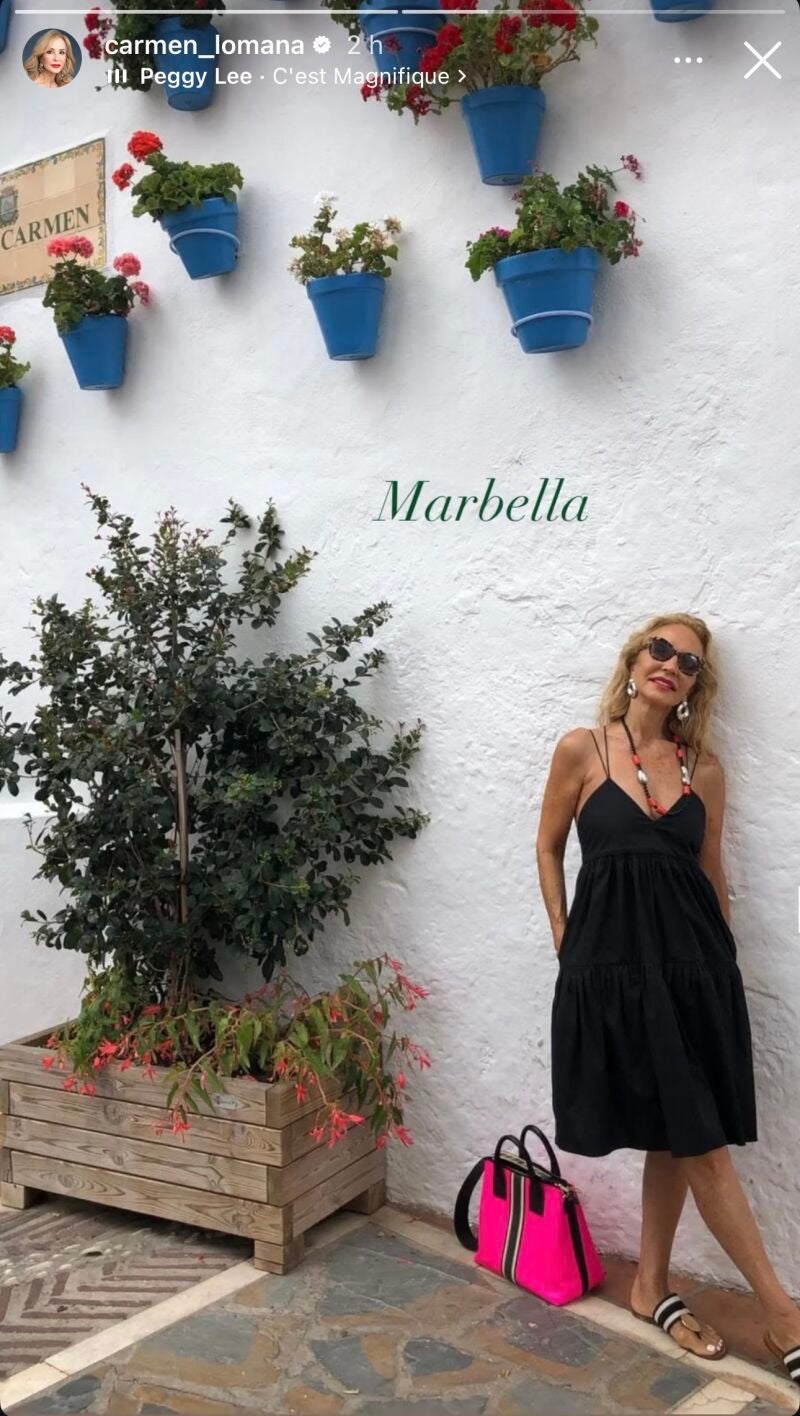 Carmen Lomana en Marbella.