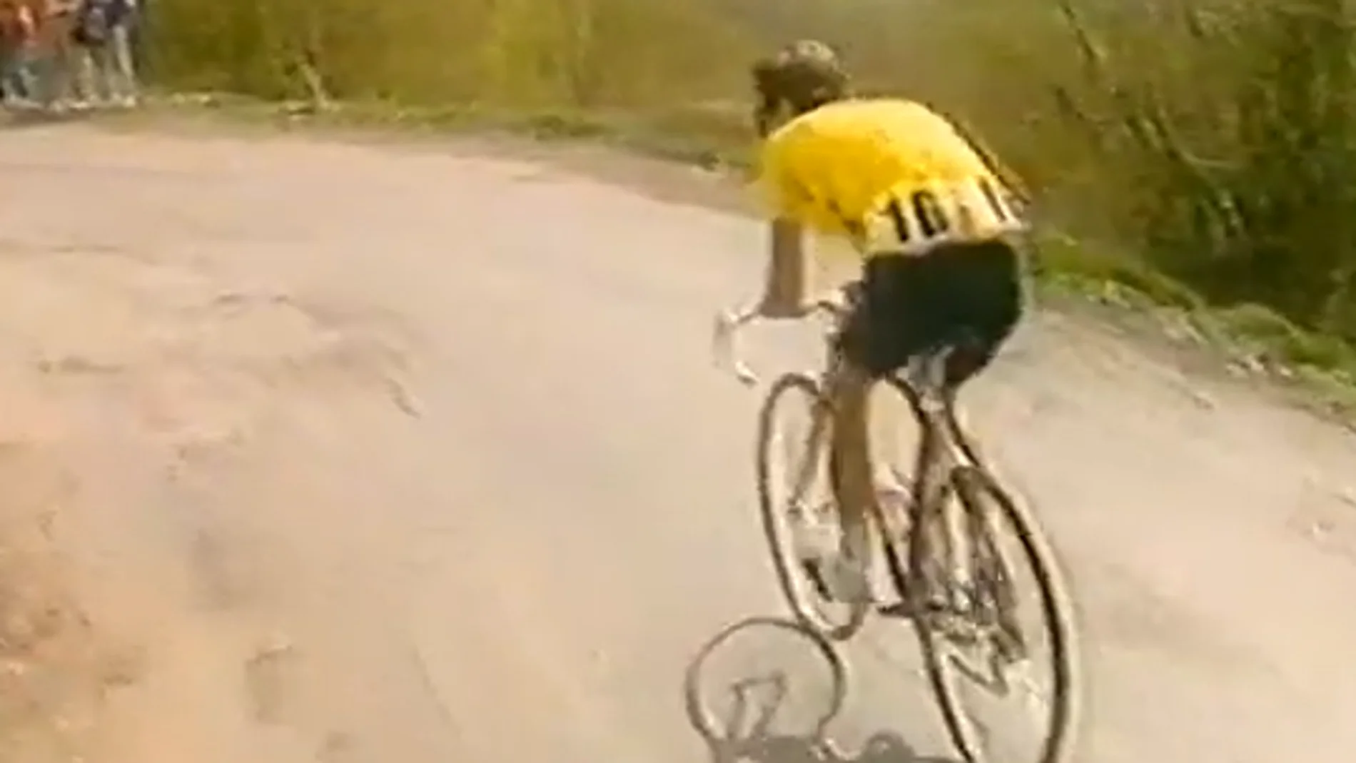 Cubino, en la subida a Cerler en 1988