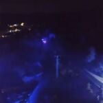Imagen del incendio a vista de dron