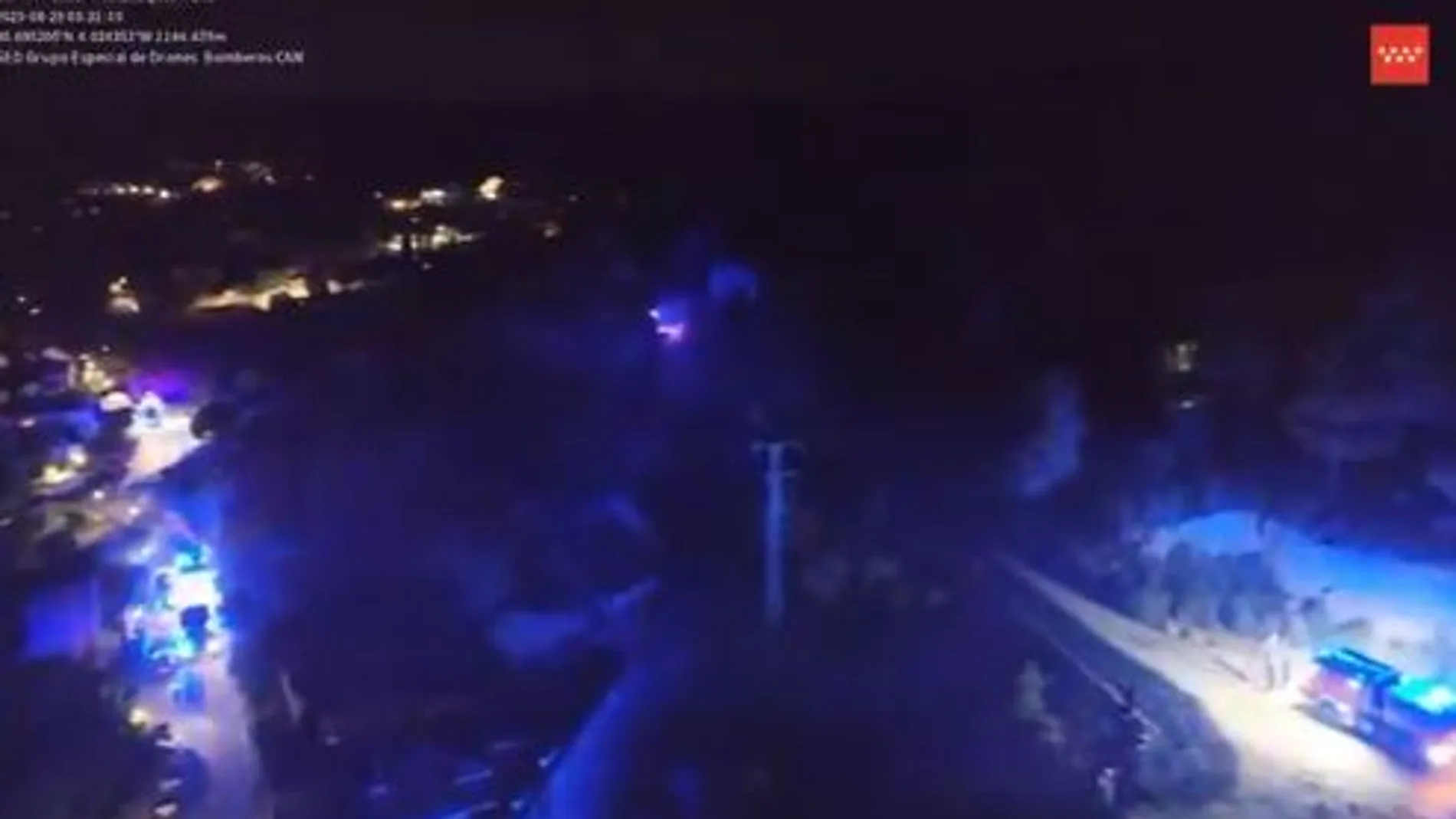 Imagen del incendio a vista de dron
