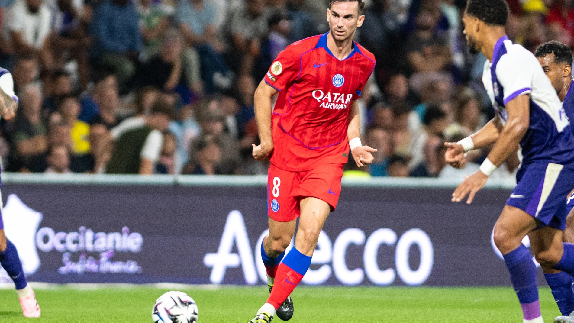 Fabian Ruiz of Paris during the French championship Ligue 1 football match between Toulouse FC and Paris Saint-Germain on 30 August 2025 at Stadium in Toulouse, France - Photo Nathan Barange / DPPI AFP7 30/08/2025 ONLY FOR USE IN SPAIN