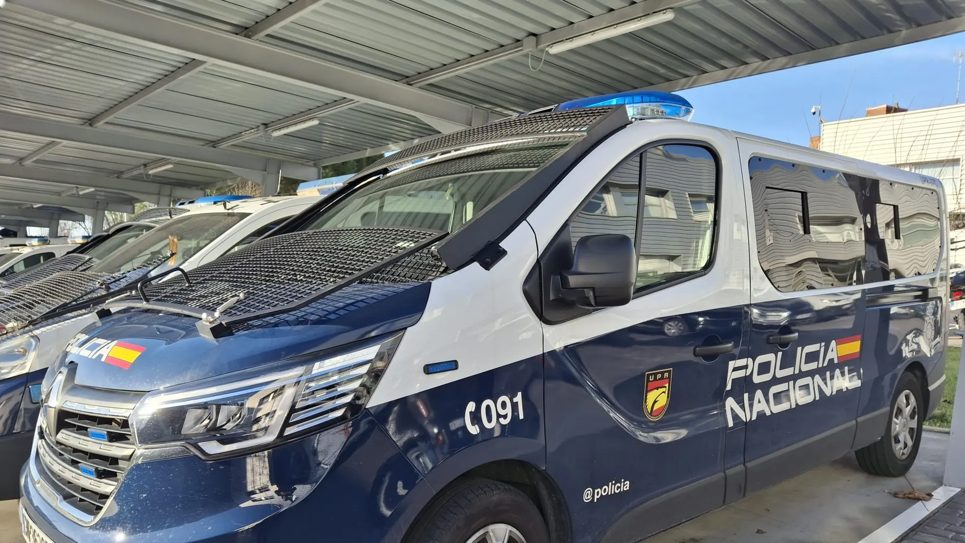 Furgón de la Policía Nacional de Medina del Campo