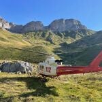 Sucesos.- Rescatada en helicóptero una senderista que se golpeó la cabeza en una ruta en Guriezo (Cantabria)