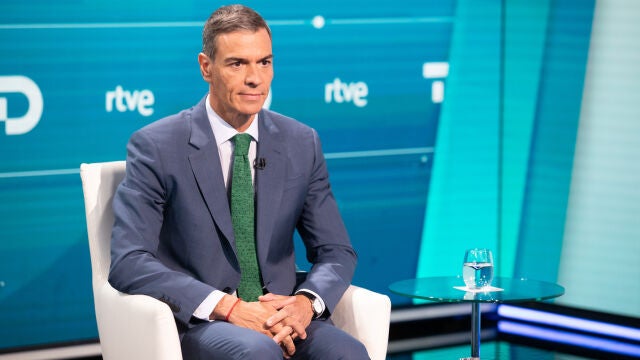 Pedro Sánchez durante su última entrevista a RTVE