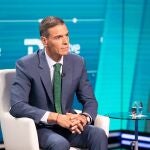 El presidente del Gobierno, Pedro Sánchez, durante su entrevista en RTVE.