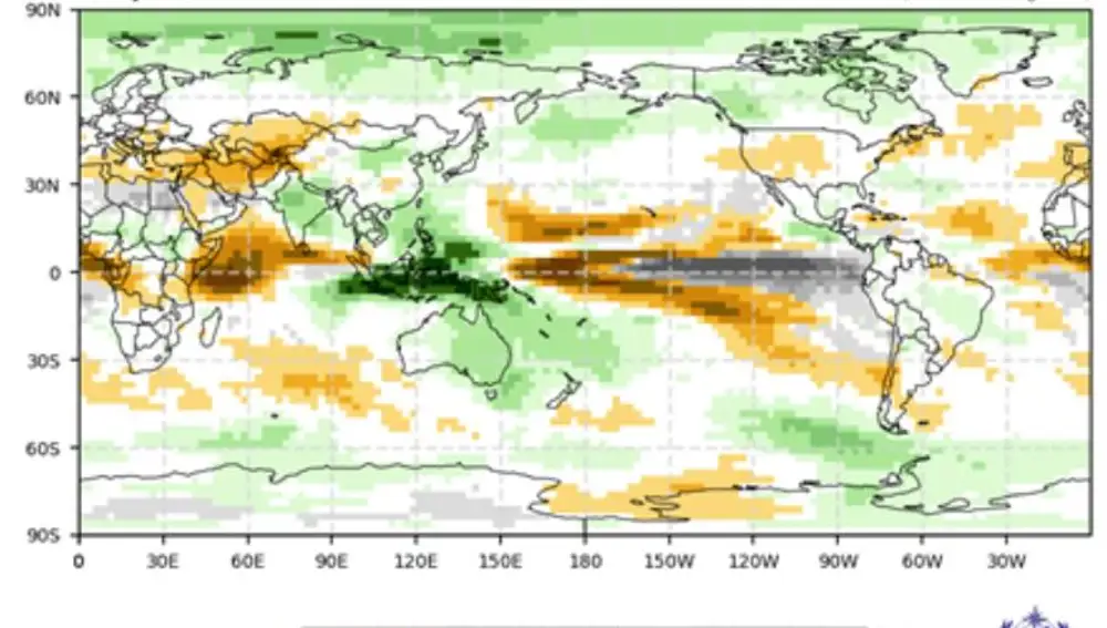 Predicciones probabilísticas de la temperatura del aire en superficie y la precipitación para el período de septiembre a noviembre de 2025