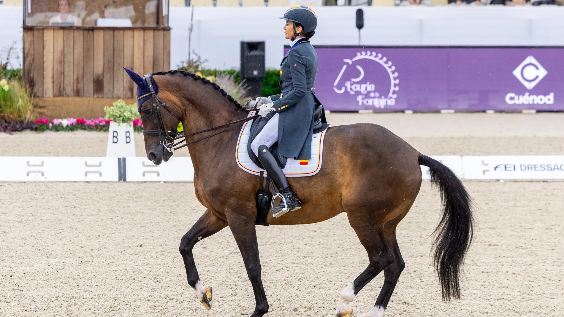 Beatriz Ferrer-Salat y "Elegance", durante la competición