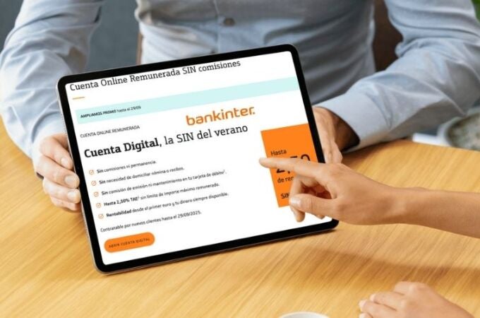 ¿Dónde meter el dinero en 2025? Bankinter ofrece hasta un 2,5% TAE en su cuenta digital