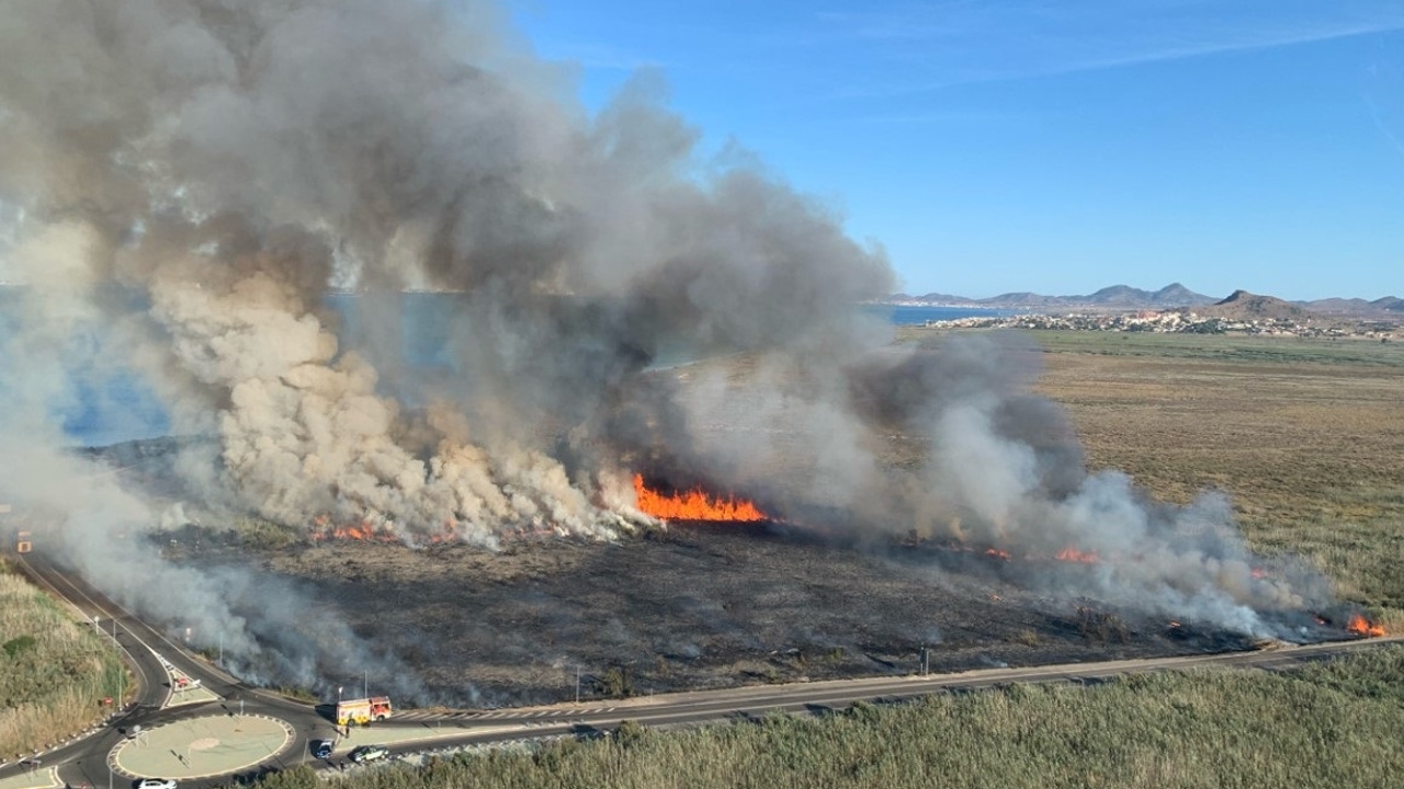 Un incendio forestal en Torre del Rame deja 500 metros cuadrados quemados