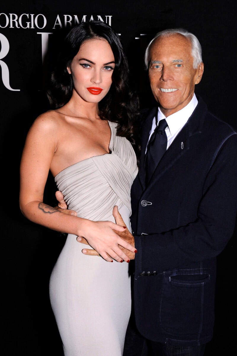 Megan Fox y Giorgio Armani.