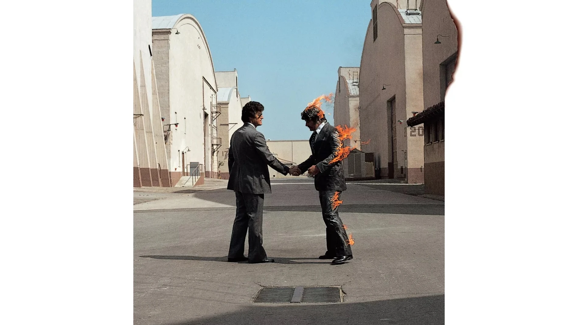Portada del álbum «Wish you were here», de Pink Floyd