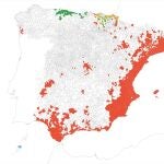 Mapa de la presencia de mosquito invasor en España