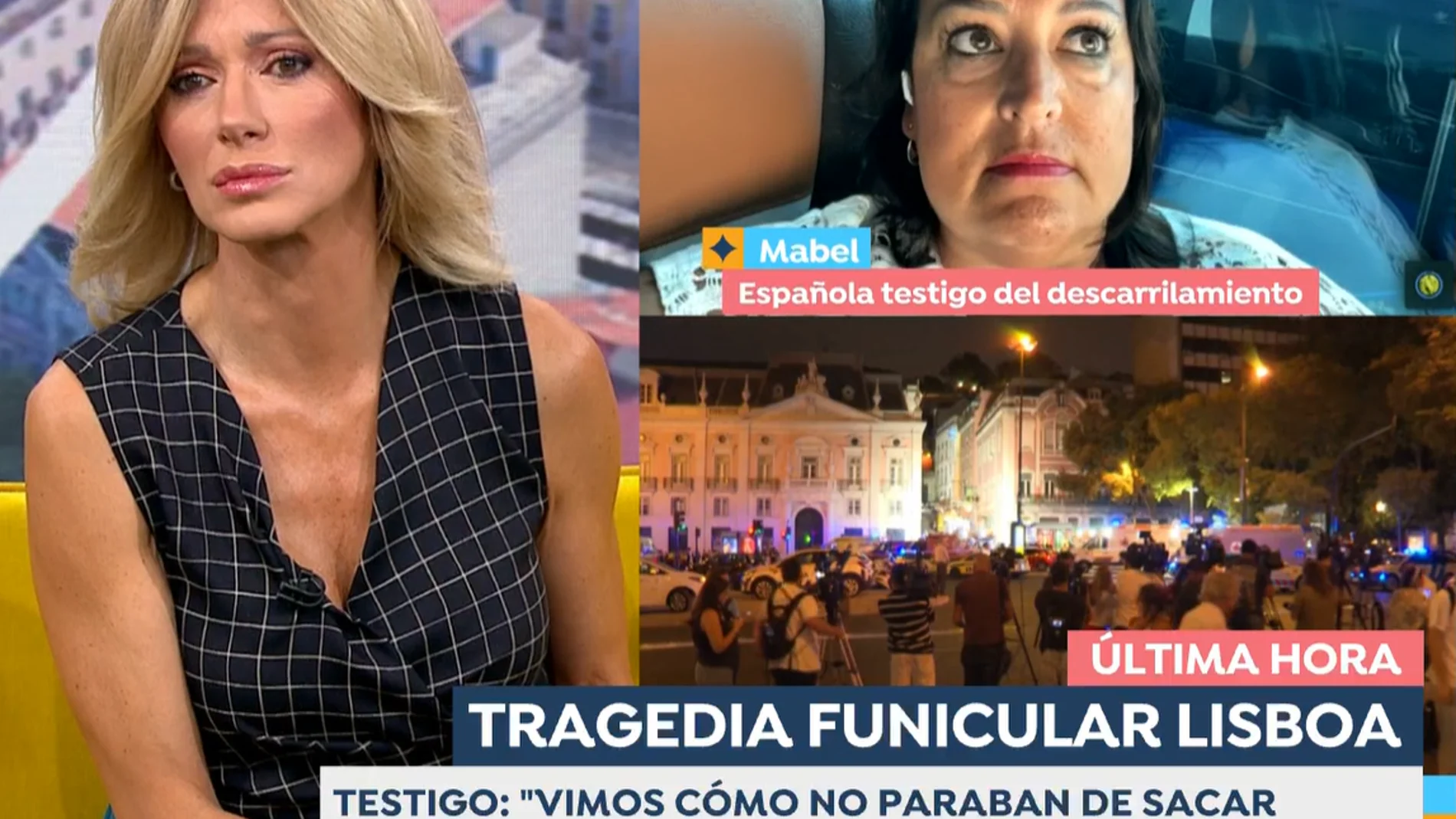 Testigo española relata en 'Espejo Público' el accidente del funicular de Lisboa y el terror vivido con su hija