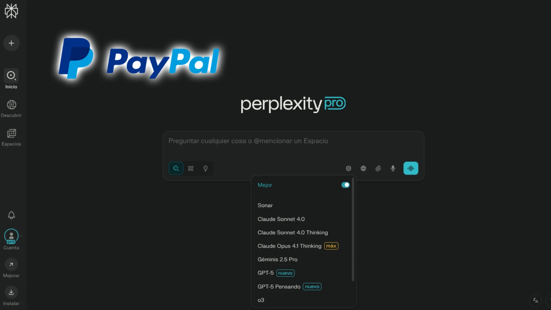 Consigue un año gratis de Perplexity Pro gracias a PayPal