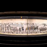 Una imagen panorámica del tapiz de Bayeux