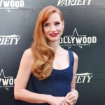 Jessica Chastain a sus 48 años en el paseo de la fama de Hollywood.
