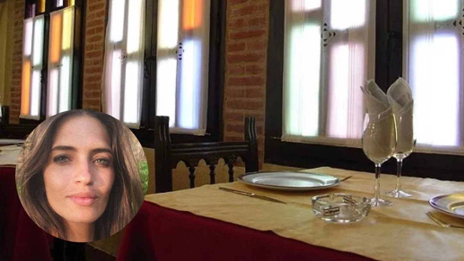 Collage sobre el restaurante favorito de Sara Carbonero y una imagen de ella