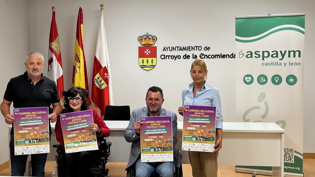 La IV Carrera Inclusiva Aspaym por la Lesión Medular recorrerá el 21 de septiembre las calles de Arroyo de la Encomienda (Valladolid)