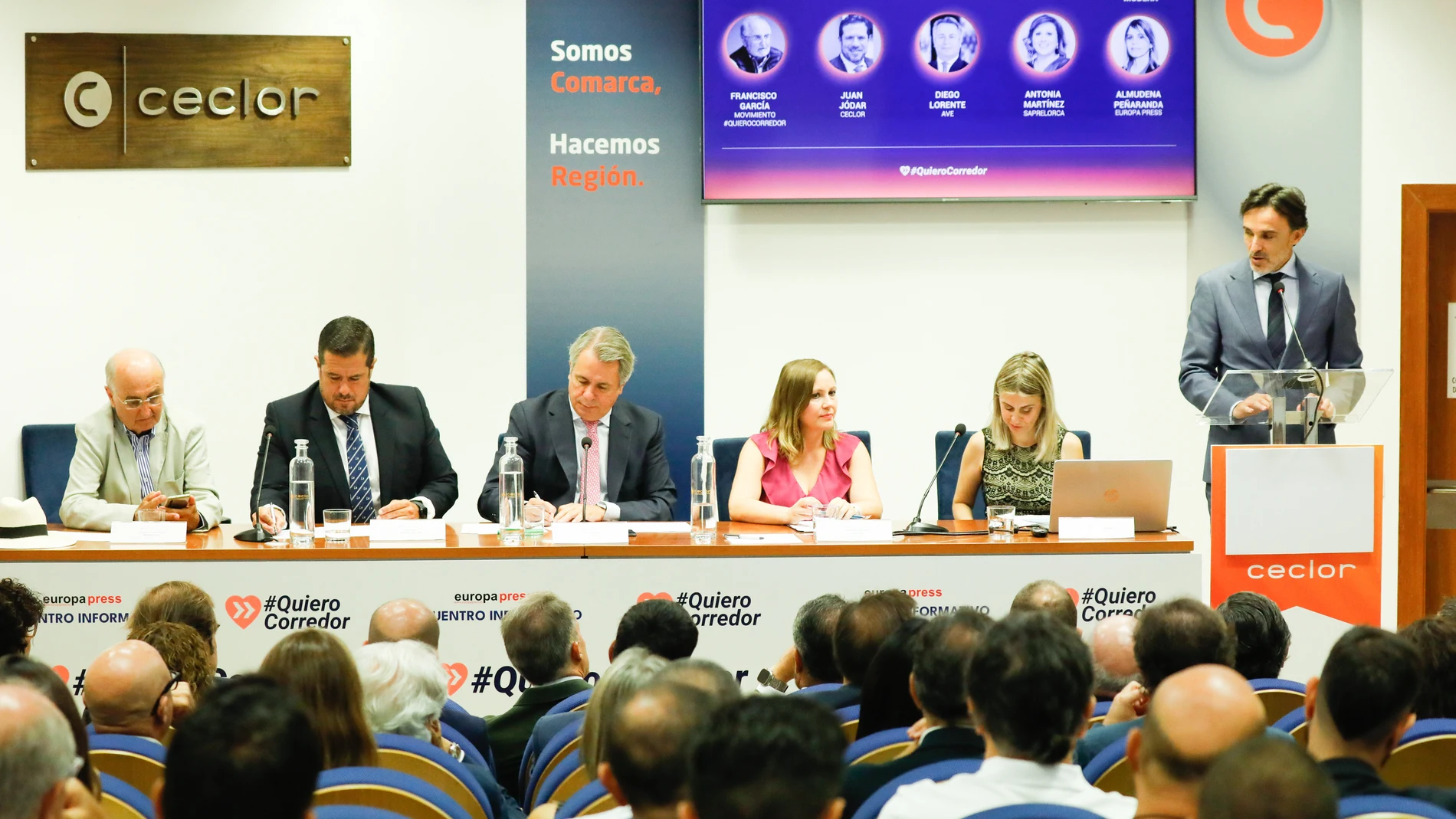 10-09-25 Desayuno informativo de Europa Press sobre el corredor del mediterráneo. Francisco García, Juan Jodar, Diego Lorente, Antonia Martínez y Almudena Peñarranda. El consejero de fomento Jorge García EDU BOTELLA/EUROPA PRESS 10/09/2025