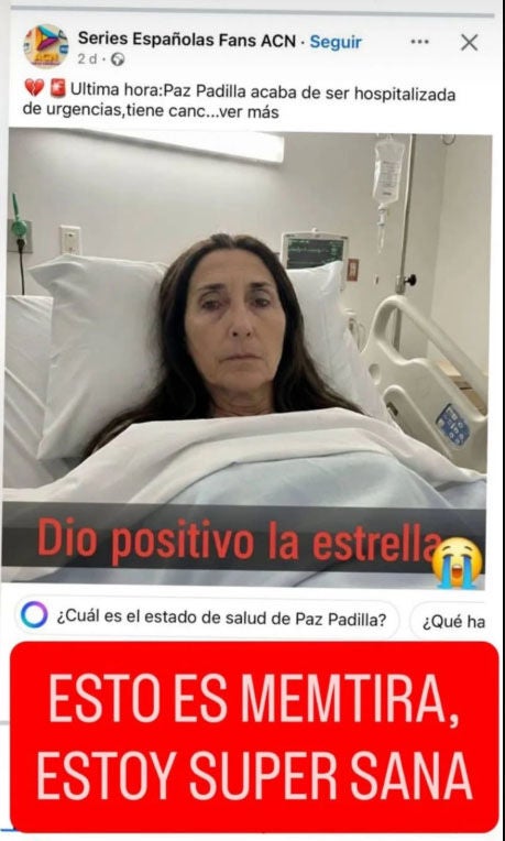 Bulo desmentido por Paz Padilla