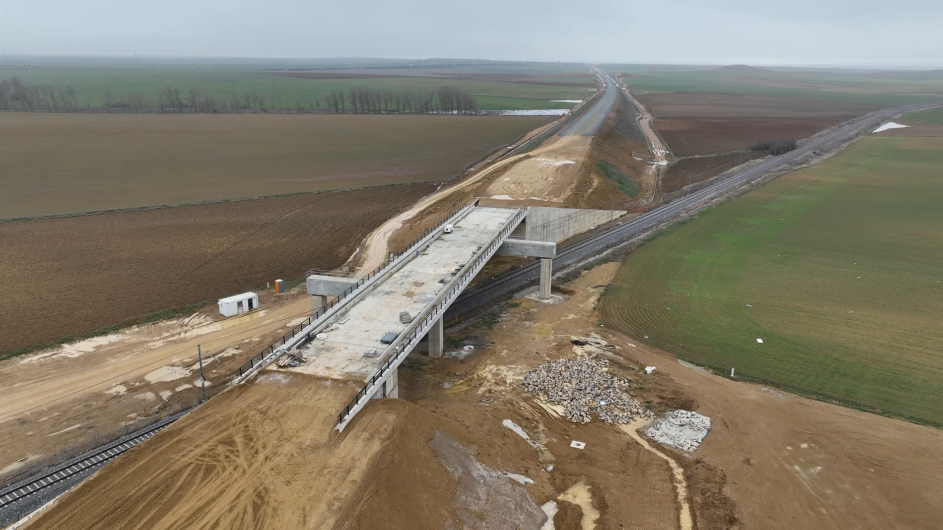 Obras de la Línea de Alta Velocidad Palencia-Cantabria