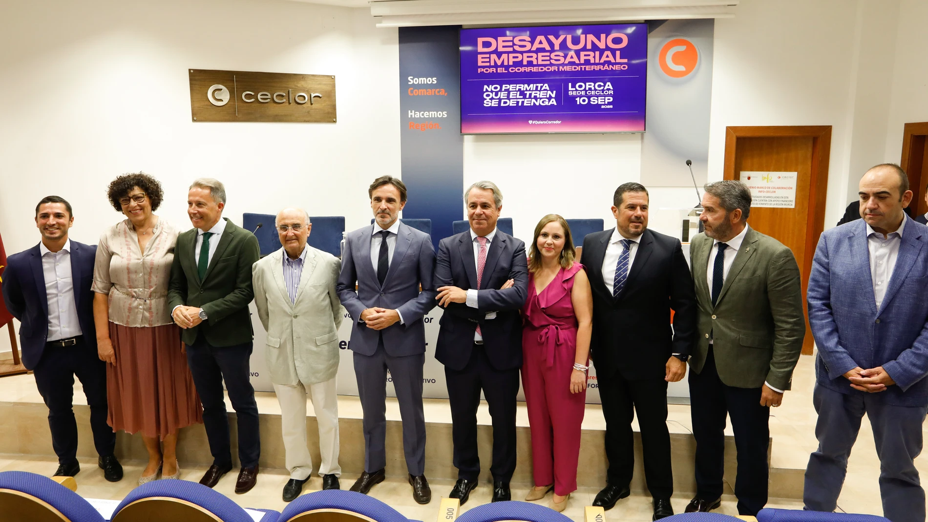 Desayuno empresarial 'Corredor Mediterráneo', celebrado en la Confederación Comarcal de Organizaciones Empresariales de Lorca (Ceclor) EDU BOTELLA/EUROPA PRESS 10/09/2025