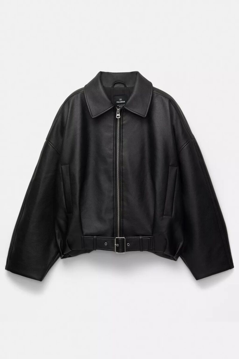 Chaqueta de efecto cuero.