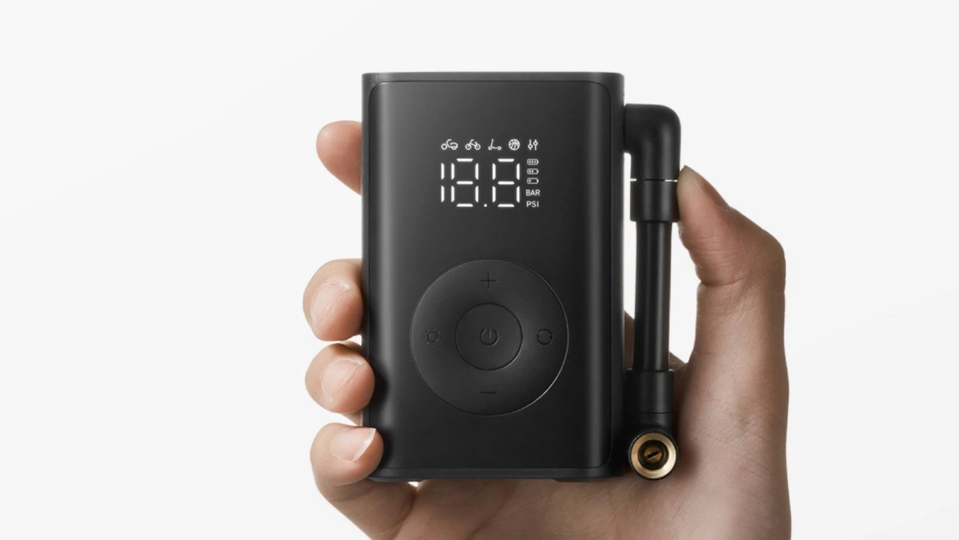 El nuevo Xiaomi Mijia Portable Inflator Mini cuenta con una práctica pantalla LCD en su parte frontal