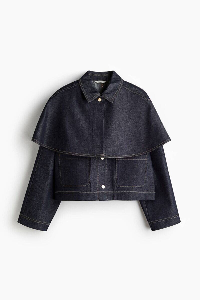 Chaqueta denim con capa.