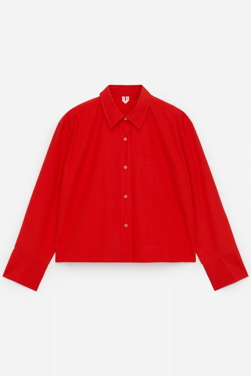 Camisa de algodón cropped.
