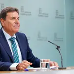 El consejero de Economía y Hacienda y portavoz de la Junta, Carlos Fernández Carriedo, comparece para informar de los asuntos aprobados en el Consejo de Gobierno