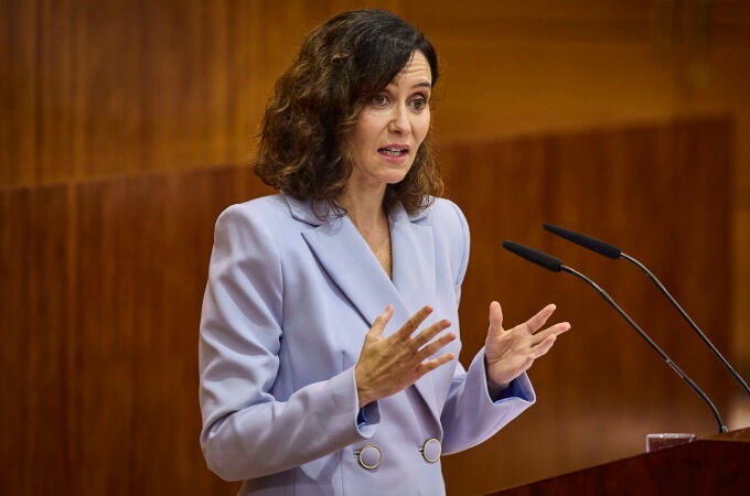 La presidenta de la Comunidad de Madrid, Isabel Díaz Ayuso, interviene en la primera jornada del Debate del Es