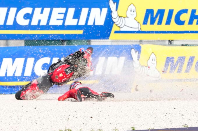 Marc Márquez, y su caída en Misano