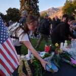 Vigil in Provo, Utah, following American political activist Charlie Kirk's death