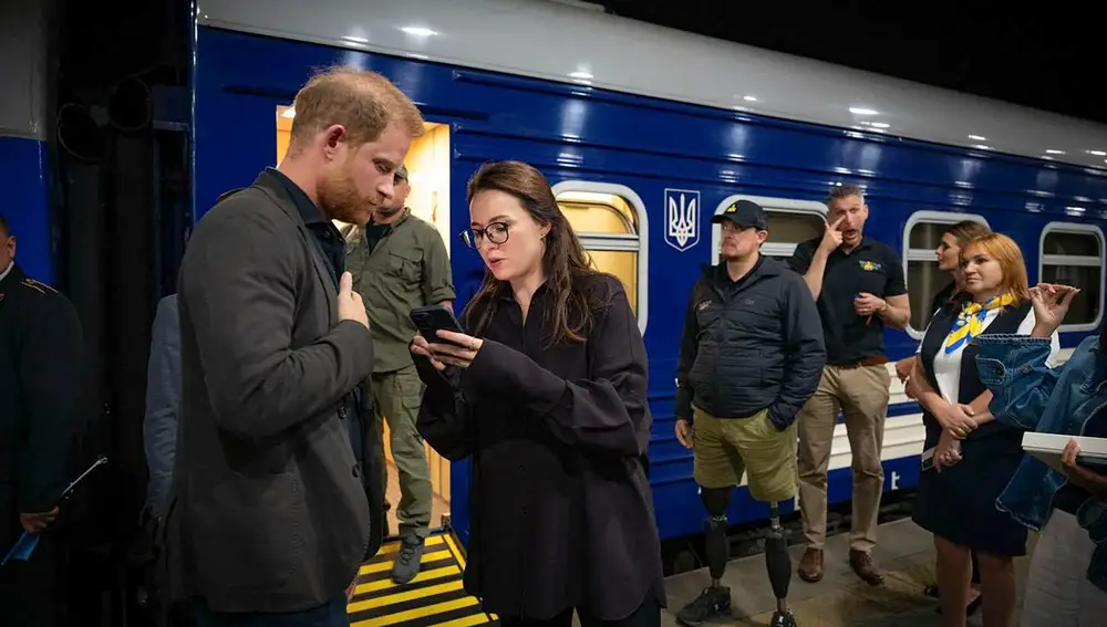 Britain's Prince Harry visits Ukraine