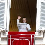 Pope Leo XIV leads the Angelus prayer at the Vatican on his 70th birthday