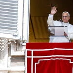 Pope Leo XIV leads the Angelus prayer at the Vatican on his 70th birthday