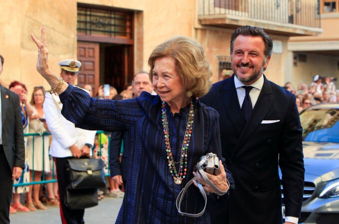 Doña Sofía asiste a una representación musical del Misteri en la basílica de Santa Maria de Elche