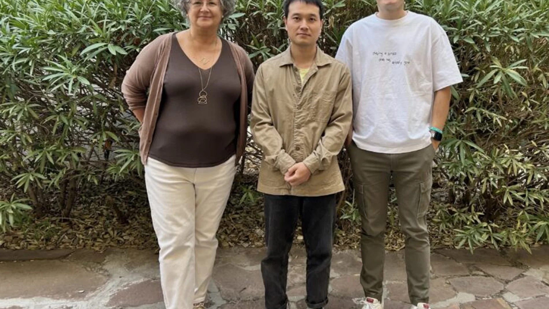 Núria Malats, Nannan Xue y Sergio Checa, en el Centro Nacional de Investigaciones Oncológicas (CNIO)