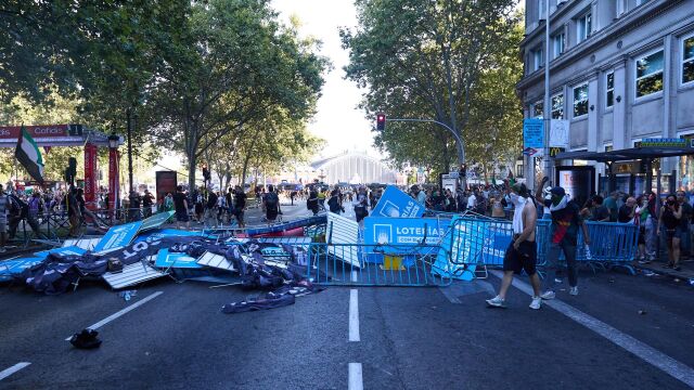 Incidentes en Madrid durante la última etapa de la Vuelta