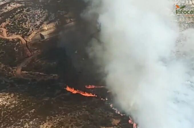 Incendio forestal en Puertollano (Ciudad Real)